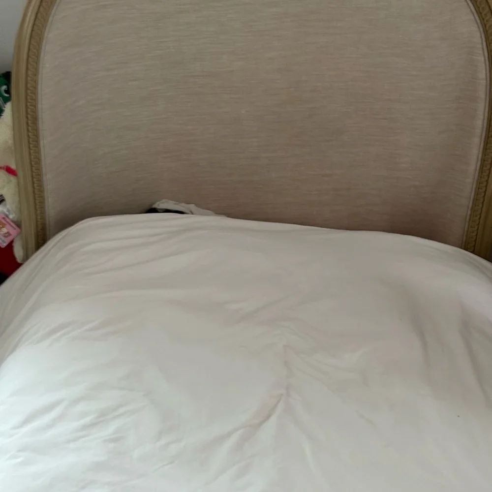 Restoration Hardware Belle Upholstered Bed in Soft Cream
